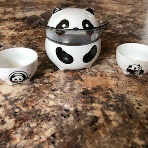 Chinese Panda Travel Tea Set Ceramic ,Cute Gift for Tea Lovers